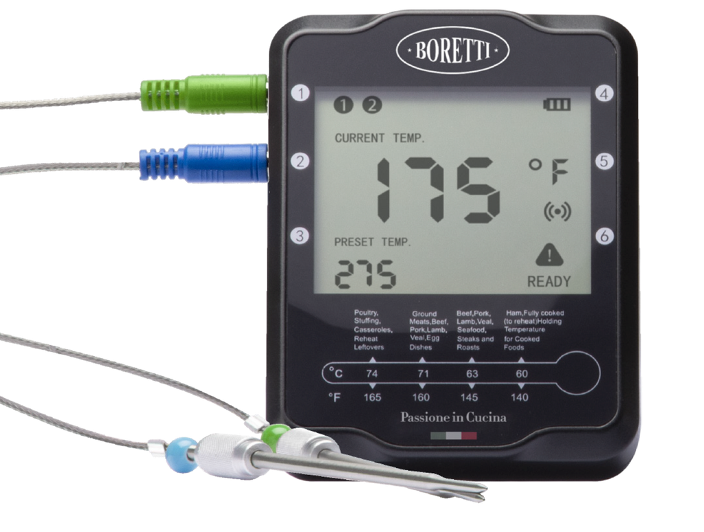thermometer met 2 thermometer probes