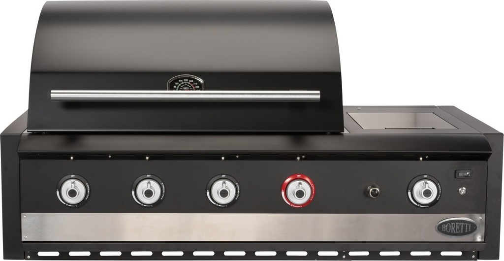 ibrido top gas/houtskool inbouwbarbecue