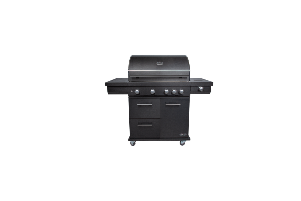 imperatore nero gasbarbecue 4 burners gun metal