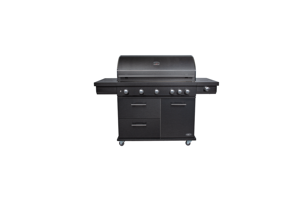 imperatore nero gasbarbecue 5 burners gun metal