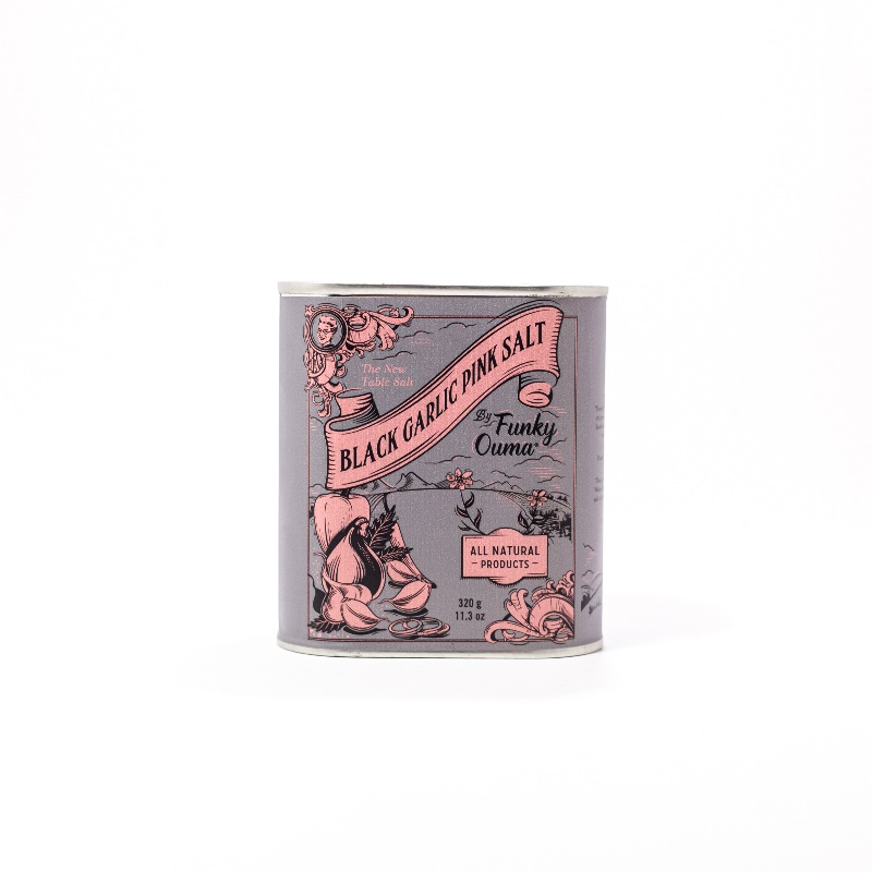 black garlic salt tin 250 g