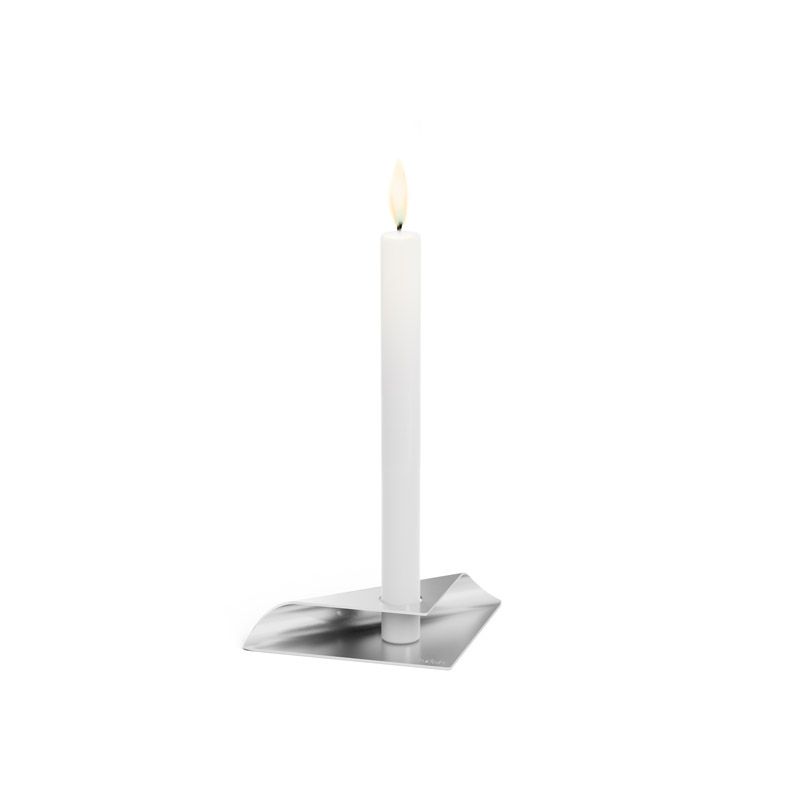 square kandelaar zilver