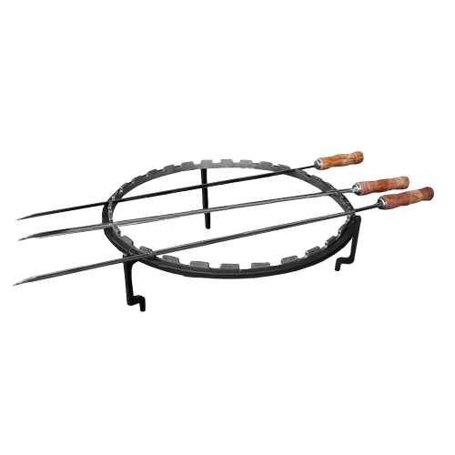 horizontal skewers set 100 (voet+ring+3spiesen)