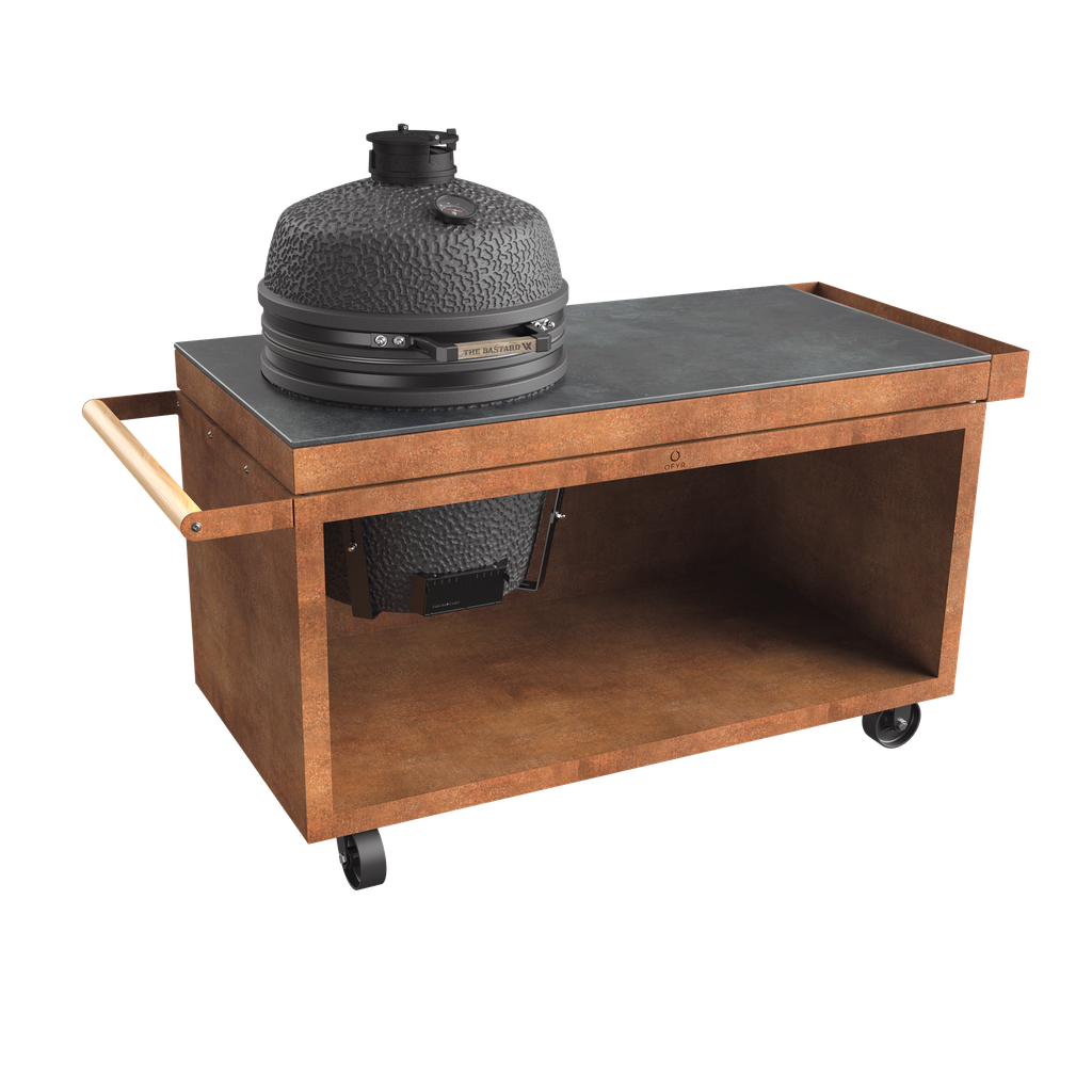 kamado table corten 150 pro+ ceramic dark 