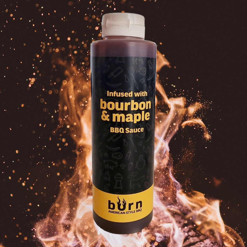 burn bourbon & maple infused BBQ sauce 250 ml 
