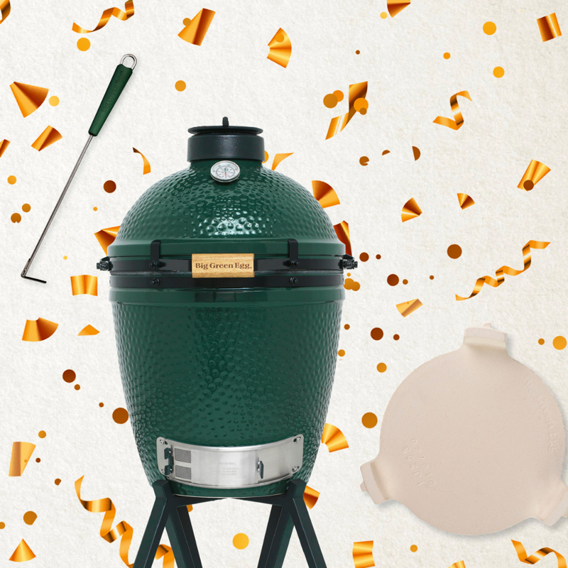 celebrating medium big green egg met nest integgrated handler pakket 