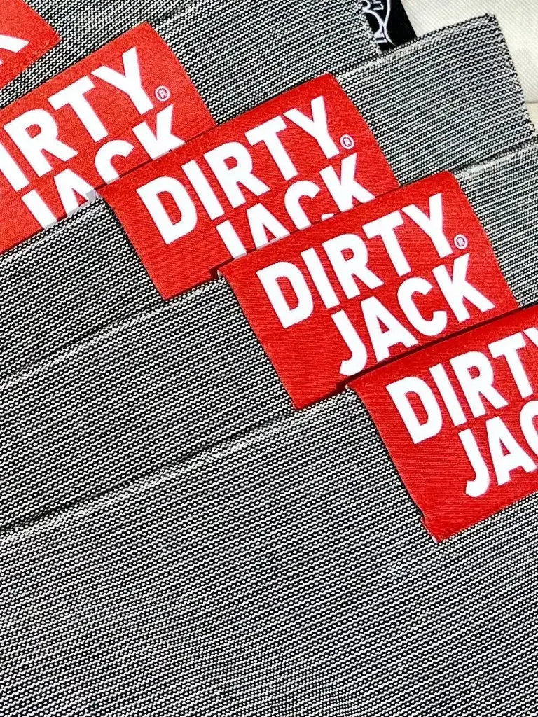 kookdoek charcoal-red label