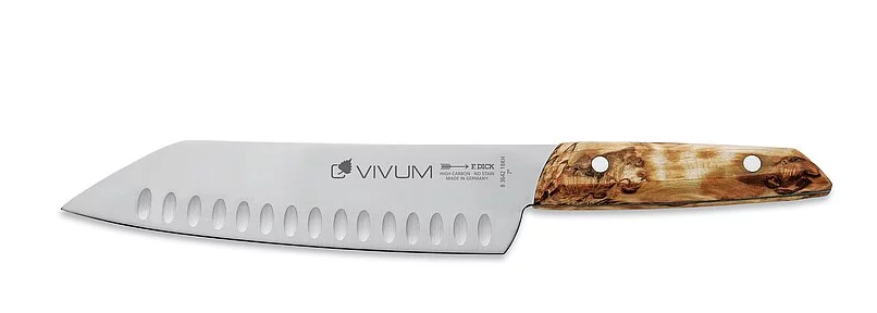 santoku 18 cm vivum houten handvat 