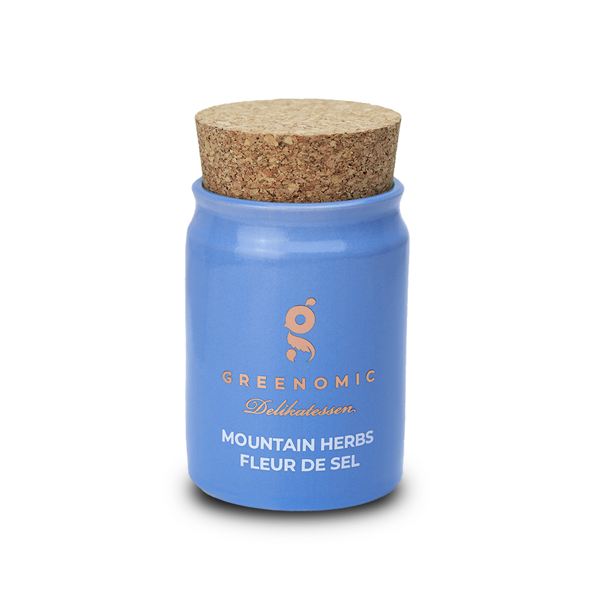mountain herbs fleur de sel clay pot 150 g 