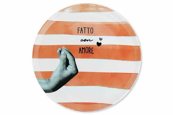 Atina pizzabord terracotta 32.5cm 