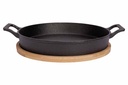 gratinschotel gietijzer 20cm op plankje