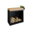 butcher block storage black 90 tw
